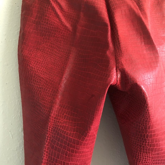 Vintage Genuine Leather Snakeskin High Waist Pants | 1 - Picture 5 of 5